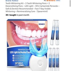 Brand new LED light whitening teeth kit with sealed unopened box