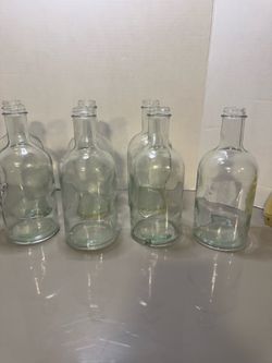 7 glass bottles