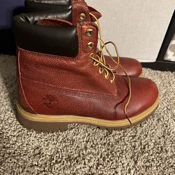 Timberland 6" Boot Football Leather Brown boots size 8.5