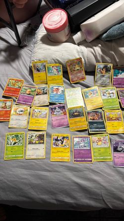 Stack of old pokemon cards
