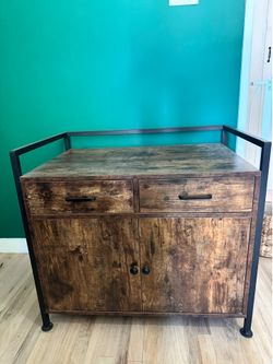 Rustic Industrial Hidden Litter Box Cabinet / Cat Furniture