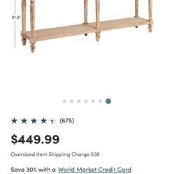  Everett Long Wood Foyer Table