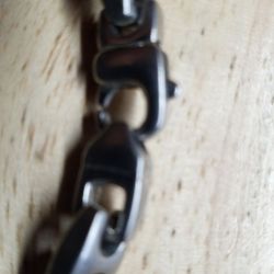 Mens 9" Silver Link Bracelet 