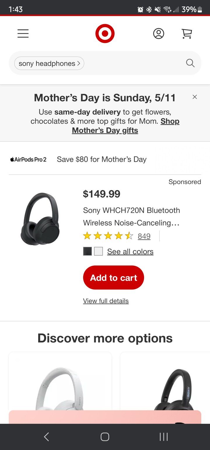 Sony Bluetooth Headphones