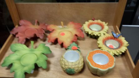 3 assorted sets of Partylite candle holders