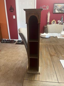 Wood curio shelf