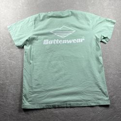 Battenwear Men’s Size L Green Pocket T Shirt Made in USA Cotton #8F