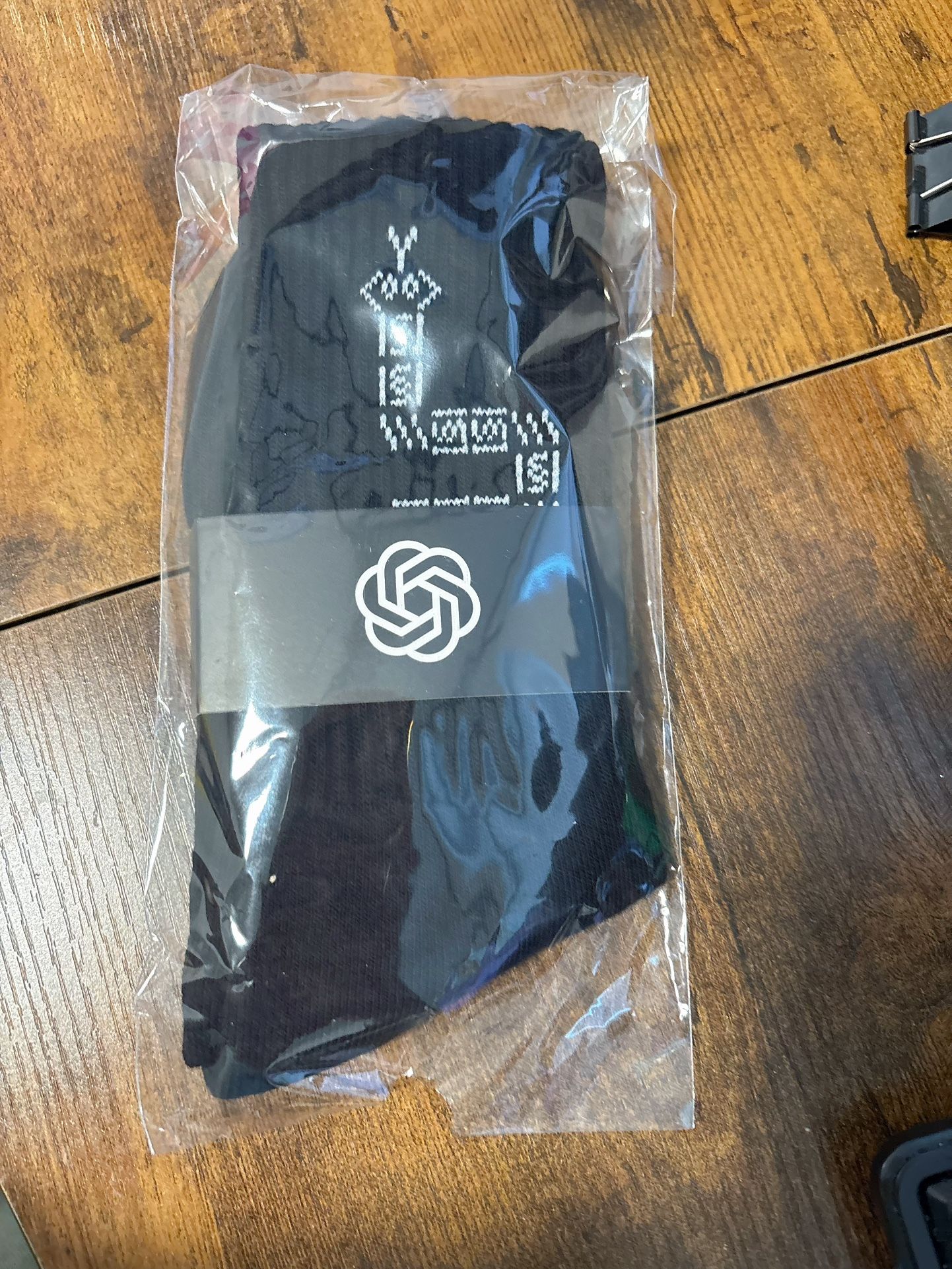 OpenAI devday 2025 black socks one size unisex  New in bag  Comes from pet free smoke free home 