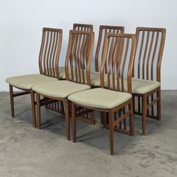 Vintage Mid Century Modern Teak Chairs By Schou Andersen, c1960s