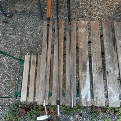 Two Golf Putters And an 8 iron
