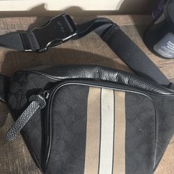 Jacquard striped Thompson men’s belt waist bag