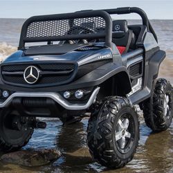 24 Volt Kids Mercedes Unimog . 4x4, MP4 Player, Rubber Tires And Leather Seats With Parental Remote Control . Fully Loaded 