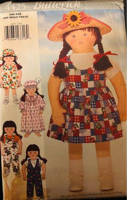 Vintage Butterick 4425 Doll Clothes Pattern for 35” Doll Uncut