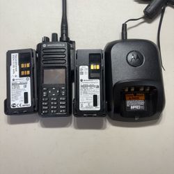 Motorola Two-Way Radio with Batteries and Charger