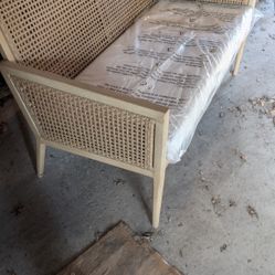 Threshold  | Studio McGee Benmore Wicker & Faux Wood Loveseat 48.5x24x24