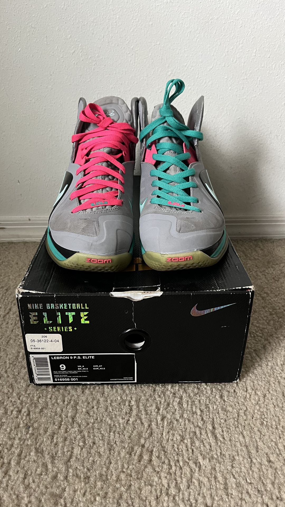 Nike Lebron Elite South Beach Size