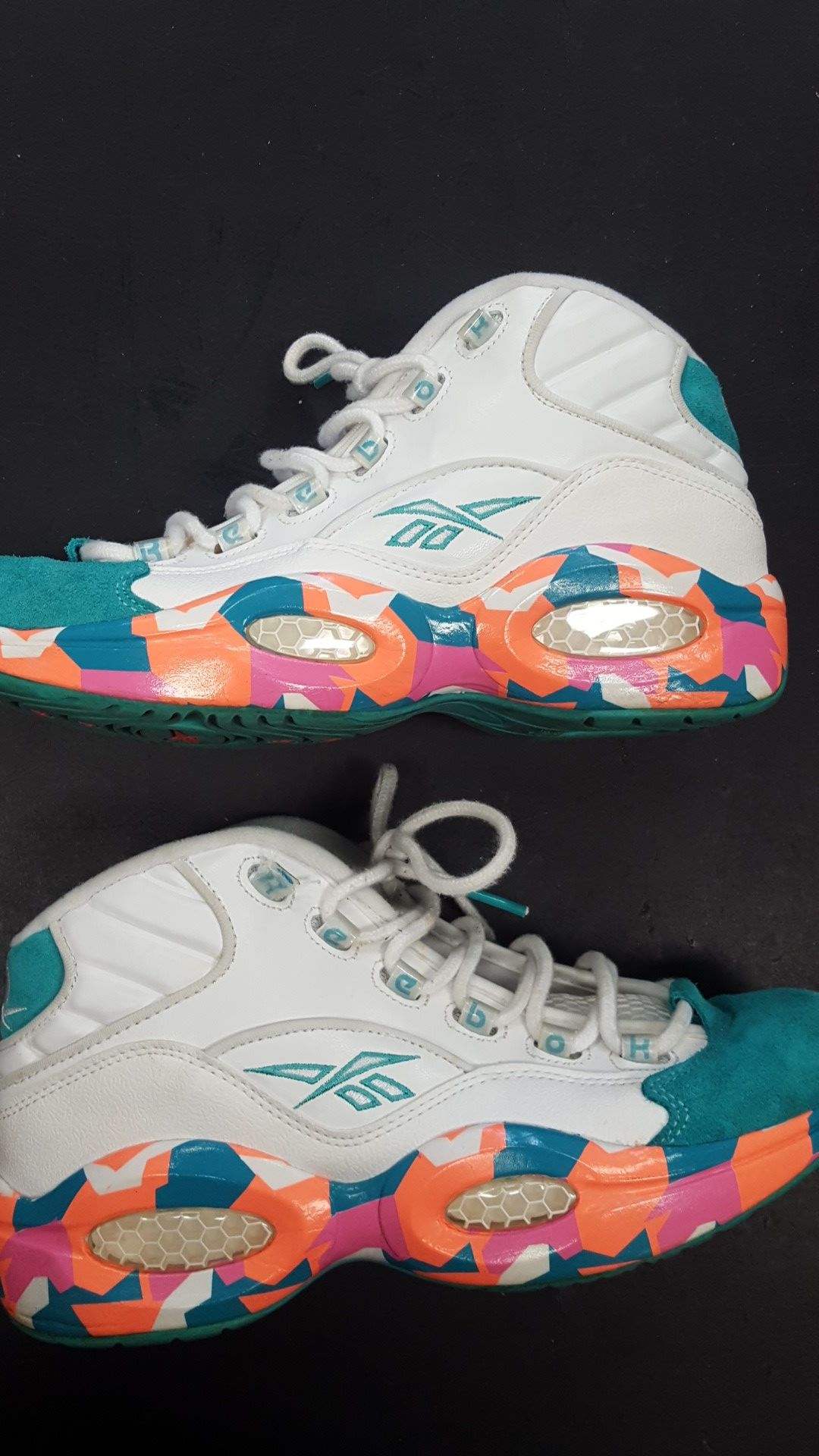 Reebok iverson mens size 8.5 fruity pebbles allen iverson basketball shoes
