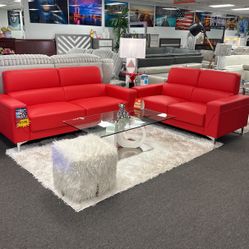 PRICE DROP‼️💲Beautiful Sofa&Loveseat Available In Black,White,&Grey $599