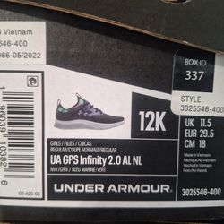 Under Armour Girls Tennis Shoes 12