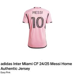 Adidas Inter Miami CF 24/25 Messi Home Authentic Jersey JE9742 Size Large