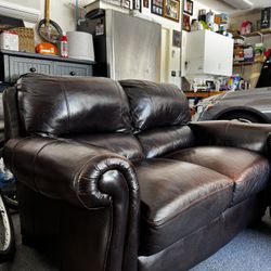Full Leather Couch Set