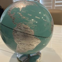 World Globe 12 Inch Tiffany Blue