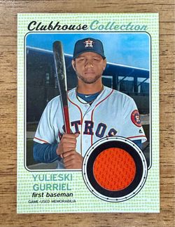 2017 Topps Heritage Yulieski Gurriel #CCR-YG Clubhouse Collection GU RC Relic