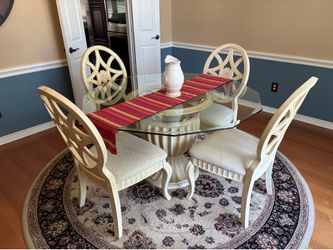 Glass dining table