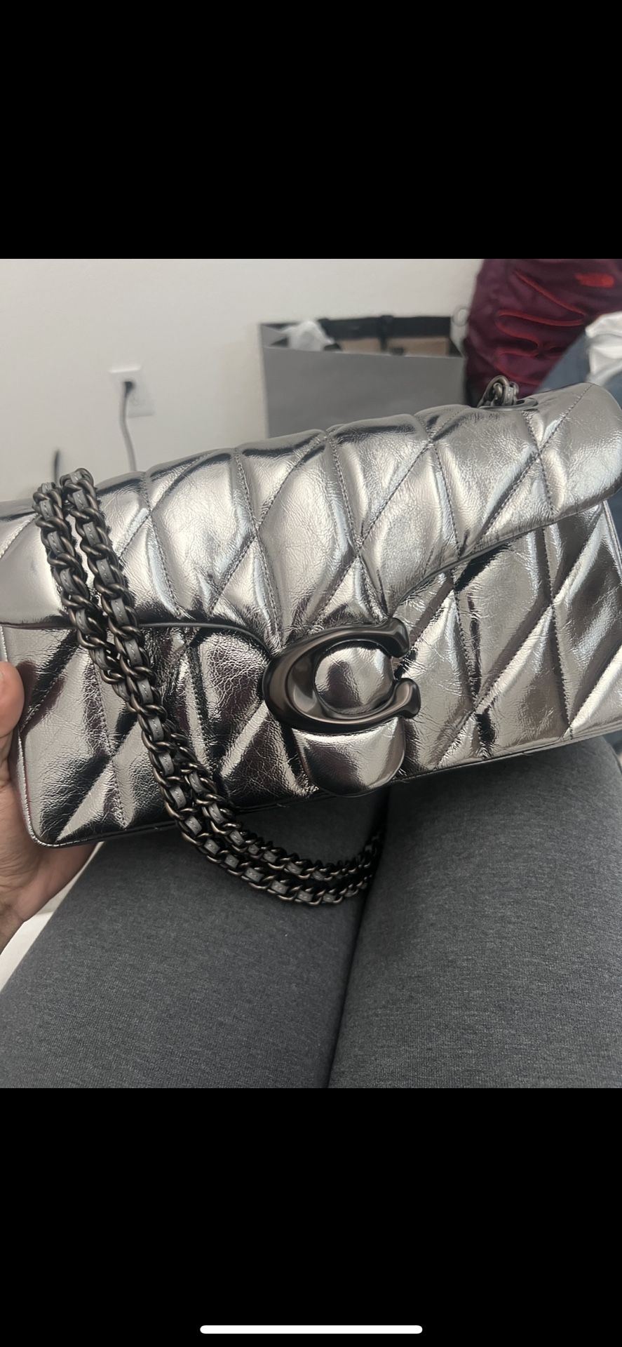 Coach Tabby Shoulder Bag Silver