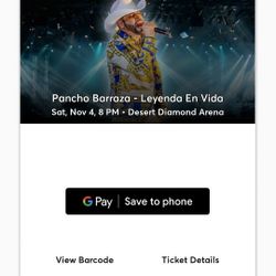 Pancho Barraza Floor Tickets 