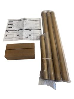 BRIOFOX Gold Shower Curtain Rod Tension 18-78 in Adjustable No Drill Sunset Gold