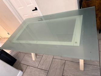 Large glass heavy table