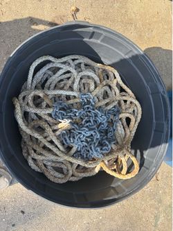 300 Feet braided Anchor line with chain