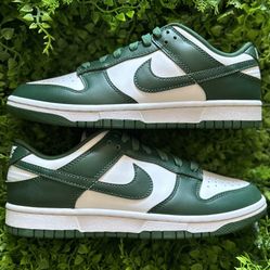 Nike Dunk Low ‘Michigan State’ (Size 12, 10, 9.5, 8.5, 8 And 7)