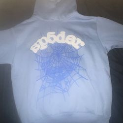 Spider hoodie,size:small,color:baby blue