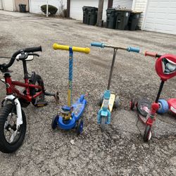 Kids/ Toddlers Scooters And Bike 