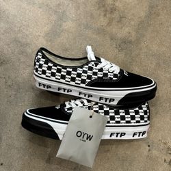 FTP X Vans White Checkered Size 9M