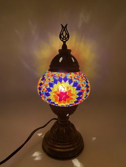 Mosaic Table Lamp ,  Handmade in Turkey 