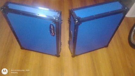 Oddessy case Deep Black on Blue DJ Mixer Case by ody us