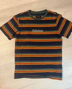 BRIXTON Stripe Mens T-Shirt - Size Medium