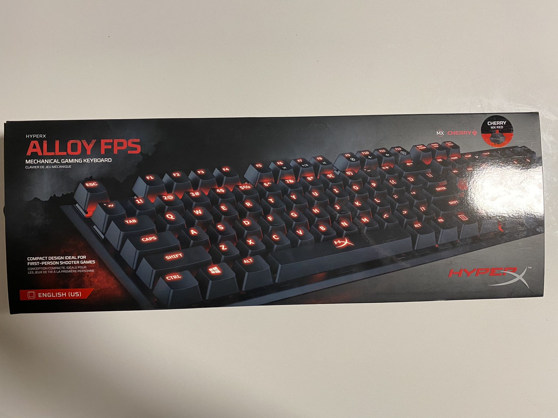 HyperX Alloy FPS Mechanical Gaming Wired Keyboard with Red Backlight and Cherry MX Red Switches