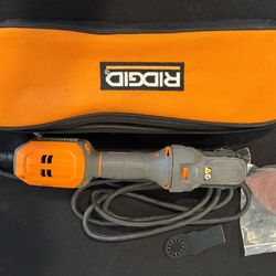 RIDGID JobMax Corded Oscillating Multi-Tool Kit w/ Case & Blades