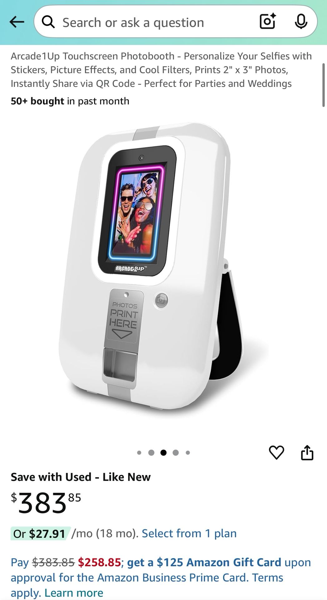 Arcade 1 Up Touchscreen Photobooth