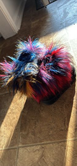Multicolor Faux Fur Fashion Boots
