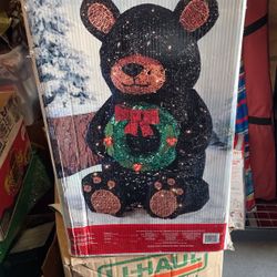 Black Bear Christmas Light