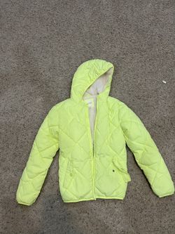 Girls Neon Yellow Jacket Size L (10/12)