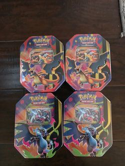 Pokemon Cards Mega Charizard Tins