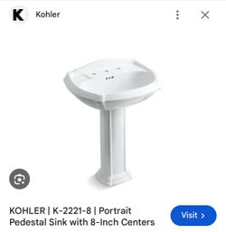 Kohler Portrait Pedestal Sink K-2221-8