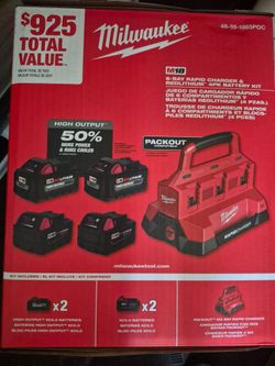 Milwaukee M18 PACKOUT Six Bay Rapid Charger Kit (48-59-1865POC)