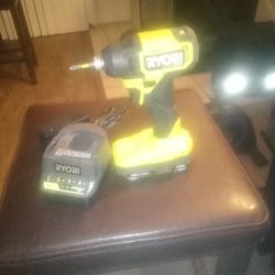 Ryobi Impact Driver one+18 V W/ Battery And Charger.